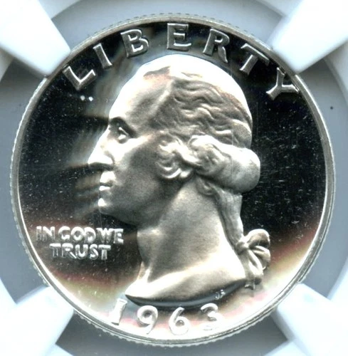 1963 Washington Quarter, NGC PF 68 CAMEO