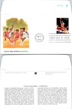 S08-2162, YOUTH TEAM SPORTS: BASKETBALL, FLEETWOOD FIRST DAY COVER