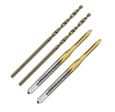 Metric Tap & Drill Bit Set, Spiral Point Thread Tap & Twist Drill Combo, Tita...