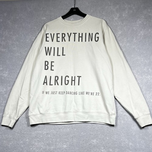 Taylor Swift Sweatshirt Womens 2XL Gray Everything Will Be Alright Crew Sweater