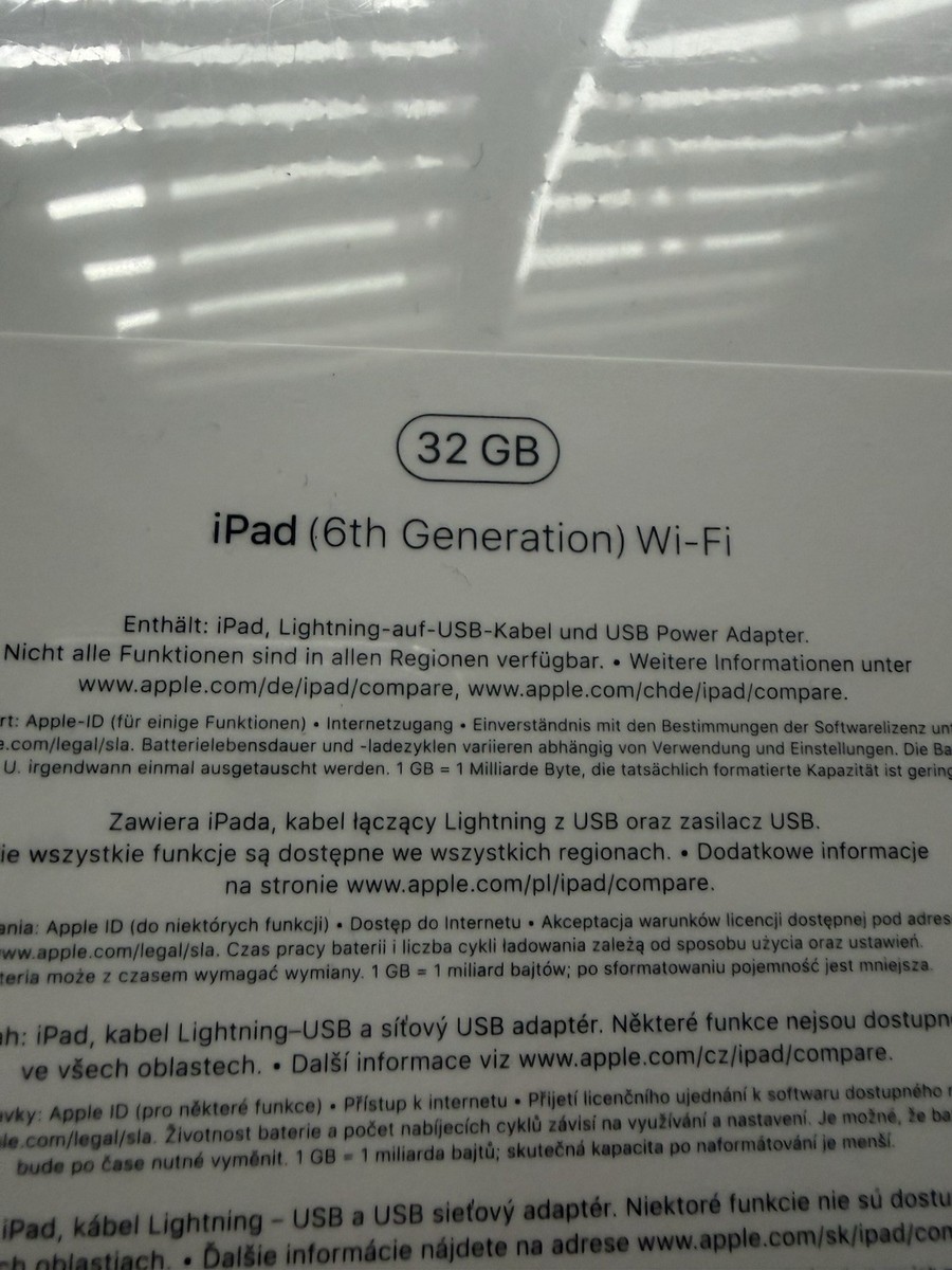 Apple iPad 6. Gen. 32GB, WLAN, 24,64 cm, (9,7 Zoll) - Spacegrau