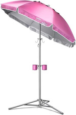 Portable Sun Shade Umbrella-Lightweight Adjustable Outdoor Patio Beach Umbrella