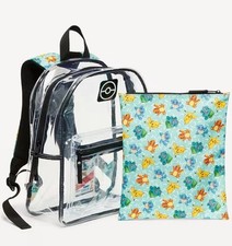 NWT Pokémon™ Clear Backpack for Kids with Removable Supplies Case W/ TCG CARD