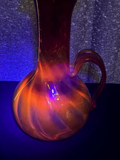VTG HUGE 16  Blenko #7033 Optic Swirl Amberin...