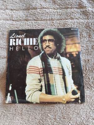 Lionel Richie Hello Single Vinyl 17cm 45Tours 45T Motown mit Tasche