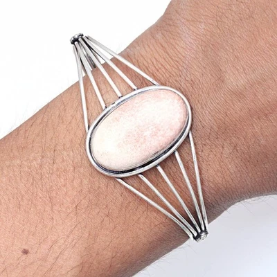 Orange Fossil Koralle Edelstein Schmuck Manschette Armbänder 7 Zoll verstellbar - Bild 1 von 4