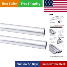 6061 Aluminum Tubing, 5/8" OD Seamless Aluminum Round Tube, 0.08" Wall x 12" ...
