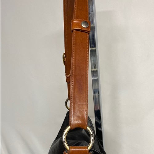 Schultertasche Marino Orlandi groß schwarz-braun Leder - Bild 7 von 10