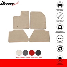 Fits 07-13 Ford Edge Floor Mats Carpet Front Rear Beige 4pc - Nylon