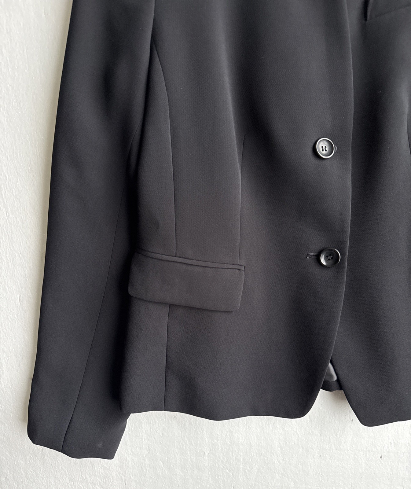 Talbots Classic Collarless Blazer Jacket Black Wo… - image 4