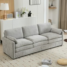 89" Cozy Upholstered 3-seater Sofa Oversized Comfy Cloud Sofa Double Cushion 3-