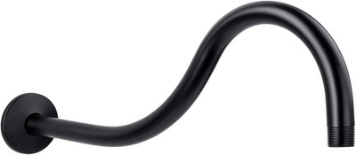 Shower Head Extension Arm by  16 Inch Assembled Length Black Finish