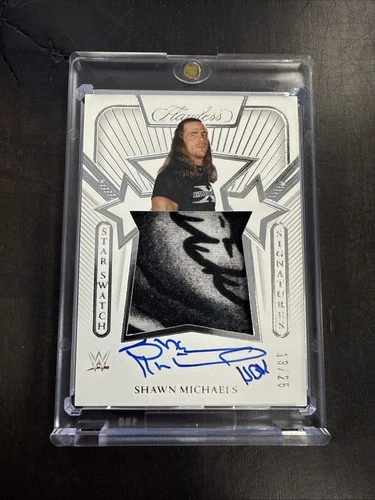 2024 WWE Panini Flawless Shawn Michaels Star Swatch Patch Auto /25
