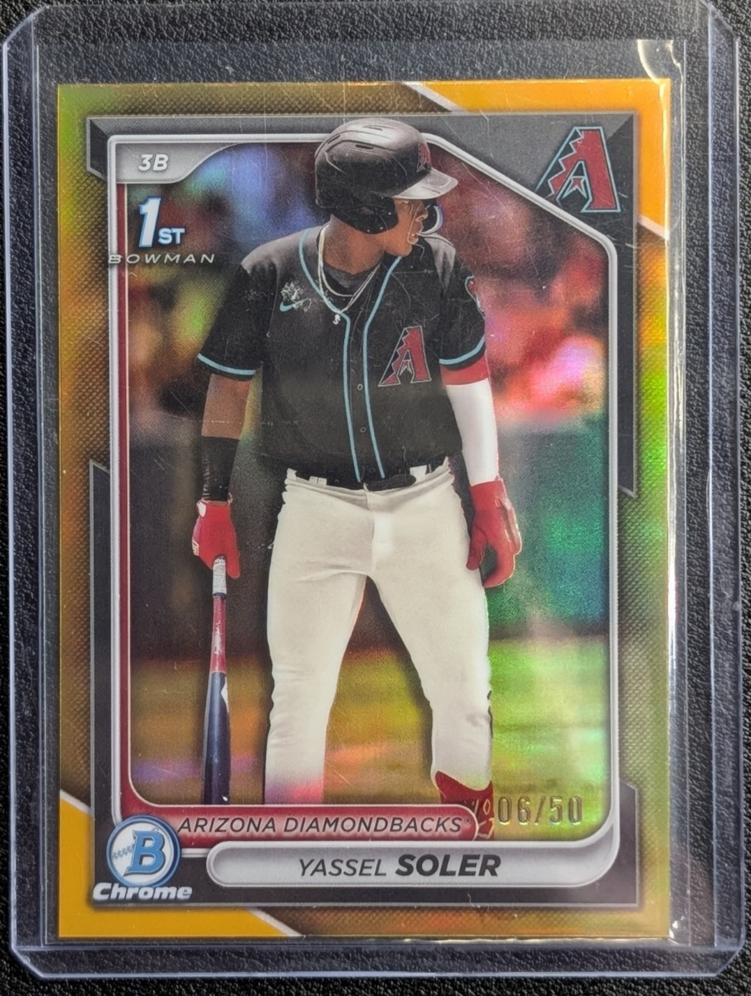 2024 Bowman Chrome 1st Prospects YASSEL SOLER Gold Refractor #'d/50 RC #BCP-174