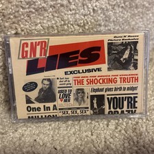 Guns N Roses / GN'R Lies Cassette Tape - 1988- Geffon Records - Untested