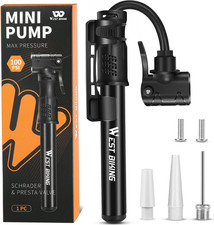 Portable Mini Bike Tyre Pump Aluminum Air Pump for Presta Schrader