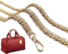 Metal Wide Chunky Purse Strap Chain Crossbody Replacement Gold-j-47