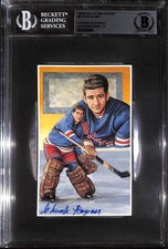 1992-96 Legends Of Hockey 80 Chuck Rayner HOF  BGS Auto 10 Autograph BAS B102366