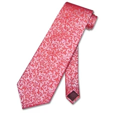 Antonio Ricci Men's NeckTie RED Paisley Design Mens Neck Tie for Tuxedo or Suit