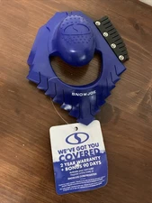 Snow Joe Windshield Hand Ice Scraper, Car Window Snow Removal for Winter, Blue