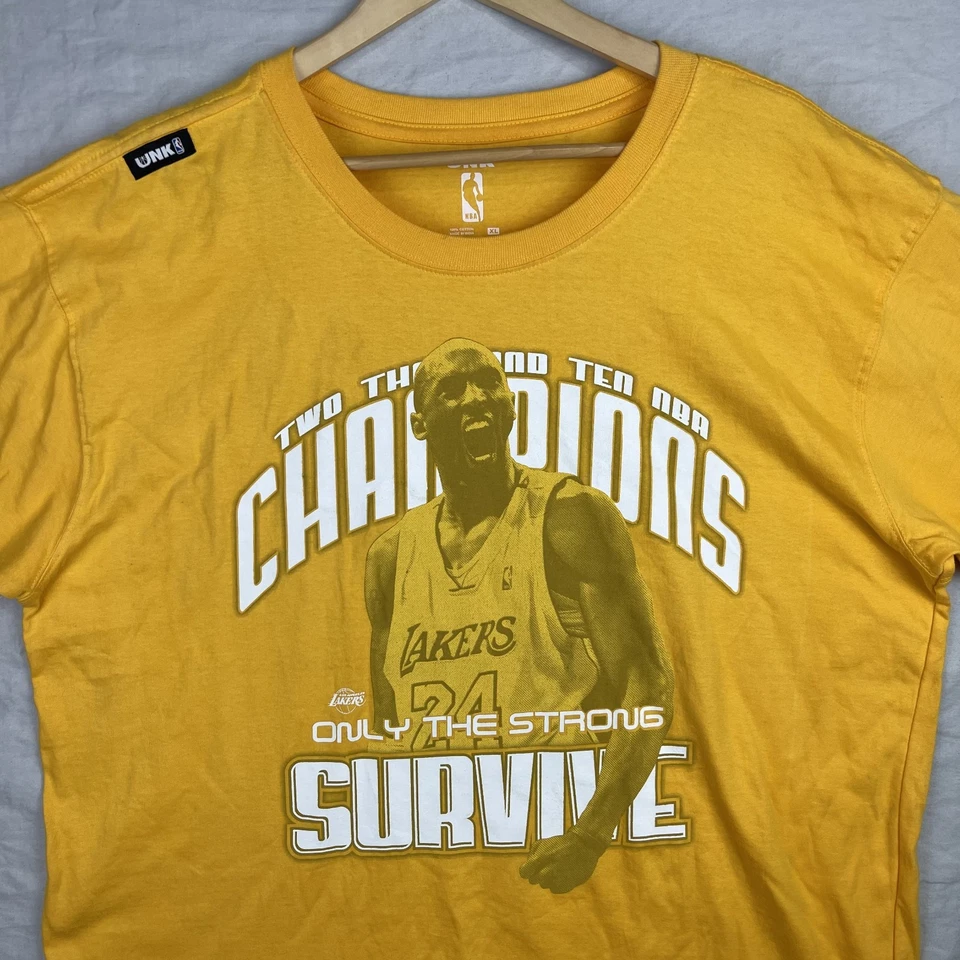 Kobe Bryant Shirt Mens XL UNK NBA 2010 Champions Lakers Only The Strong Survive - Image 2 of 4