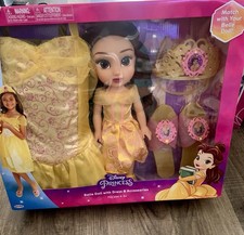 Beauty and the Beast Disney Princess Belle Doll and Dress Set NEW