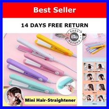 Mini Ceramic Hair Straightener Curler 220V Ionic Flat Iron