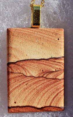 Original,  Picture Rock Sandstone Pendant by Bob Caruso * 1.5'' tall
