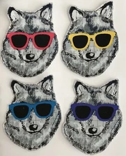 Cool Wolves - Dogs - Iron On fabric appliques