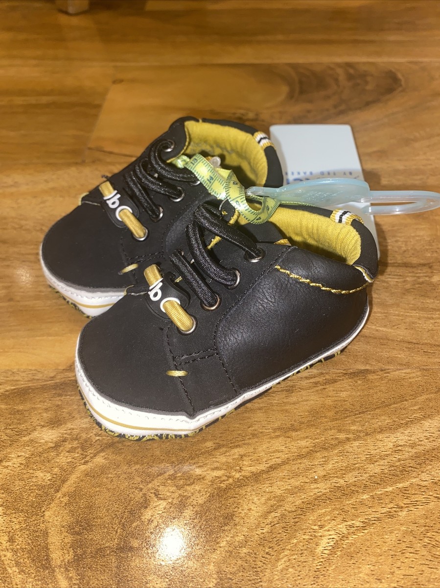 BNWT TED BAKER BABY 3-6 MONTHS BLACK TRAINERS