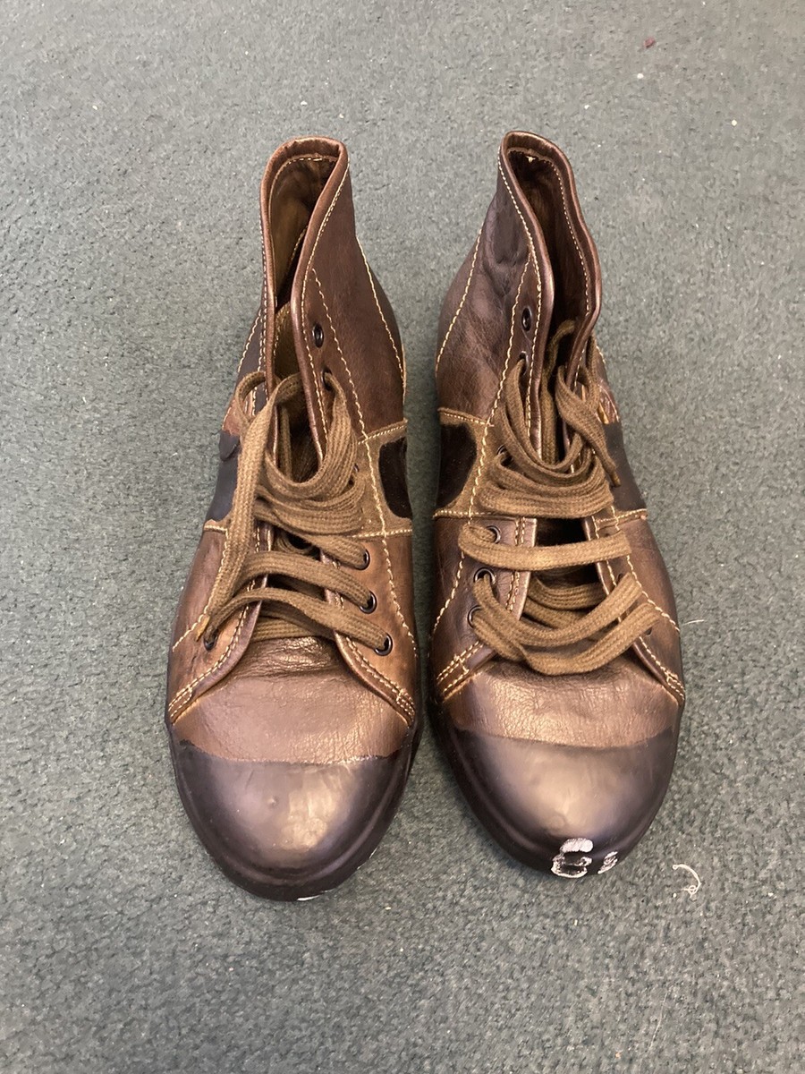 AREA FORTE Men's Leather Lace Short Boots Shoes Brown Size 41.5 AREA FORTE Men's Leather Lace Short Boots Shoes Brown Size 41.5