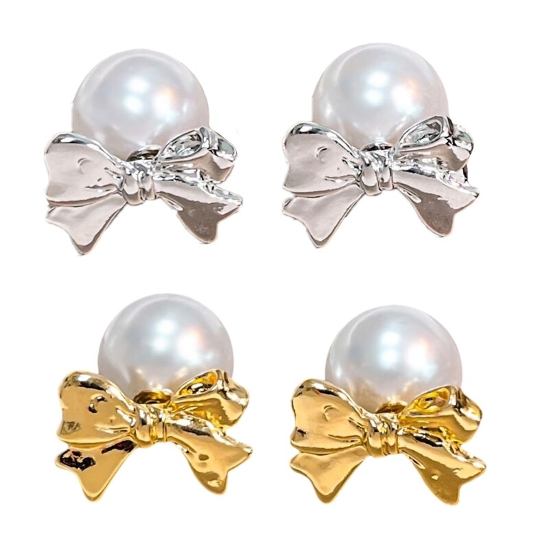 Elegant Bowknot Ear Studs for Women Sweet Fashion Jewelry