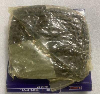 Goldspec GS 35 RIV Roller Chain GS 35 3/8'' Pitch ANSI 10 Feet. Free US Priority