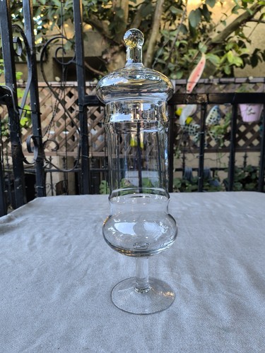 13" Clear Glass Apothecary Jar with Lid - 第 2/6 張圖片