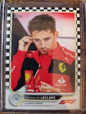 2022 Topps Formula 1 F1 Charles Leclerc Checker Flag Parallel #26 Ferrari