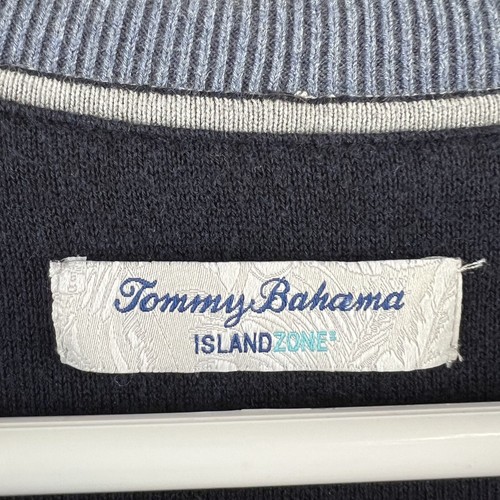 Tommy Bahama Island Zone Mens Sweater 1/4 Zip Pullover Coolmax Blue Size XXL - Picture 10 of 12