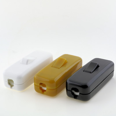 Deco Styled Inline Switch 3 Wire 2Amp 250V Schraubklemmen 3 Farben verfügbar