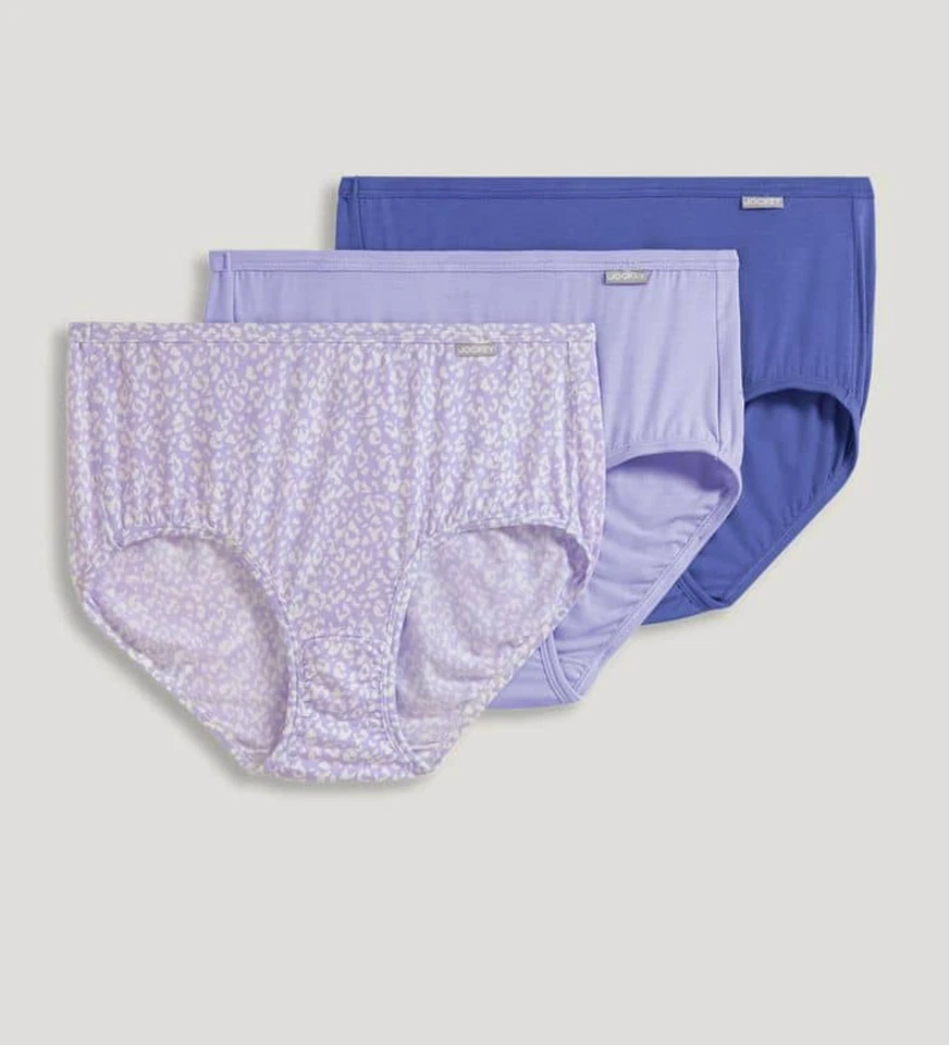 Women's Supersoft Jockey 3-Pack Briefs Soft & Comfy -Leopard Print / Violet Veil - Image 2 of 4