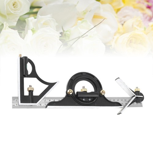 1 Set Measuring Tool Set Angle Ruler Adjustable 300mm Stainless Steel