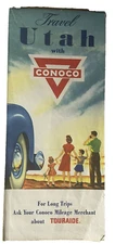 1956 Utah Travel Brochure Conoco Oil Gas Co Map Shell Laws Gas Tax US Map