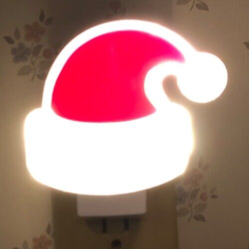 Bath & Body Works Neon Santa Hat Wallflower Plug-In Christmas Night Light Glow-image
