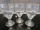 Libbey Chivalry Clear Glass 6.5” Water Goblets Vintage Textured Set of 3