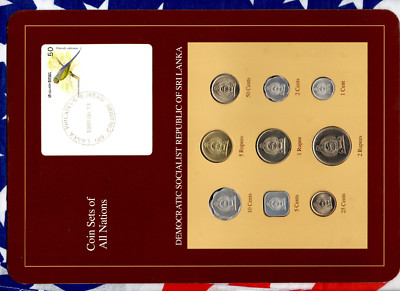 Coin Sets of All Nations Sri Lanka w/card UNC 1978-1988 5 Rupees 1986 1989.05.13