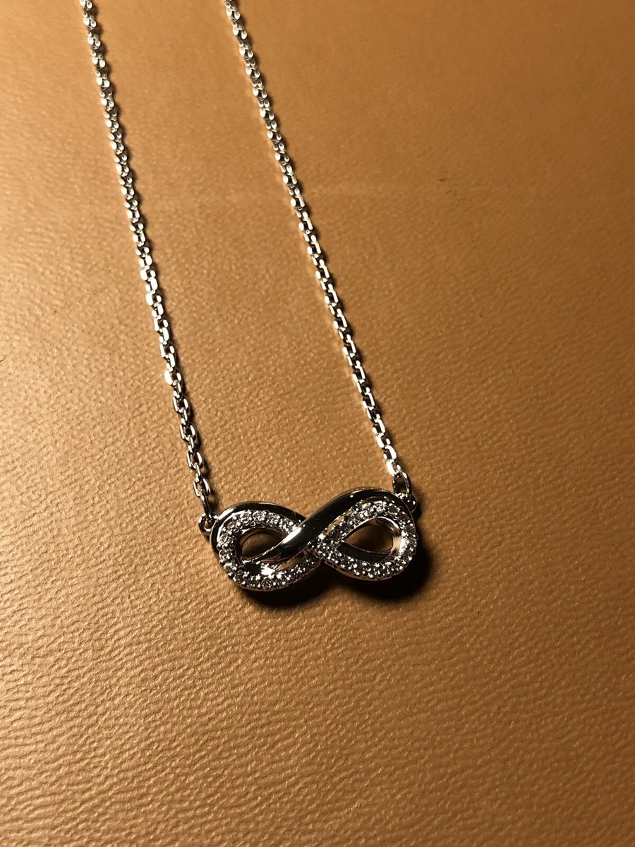 Swarovski Hyperbola Pendant, Pavé, Infinity, White Rhodium