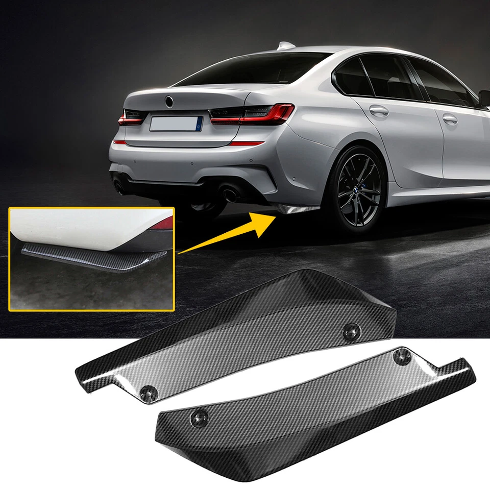 Rear Bumper Universal Diffuser Side Fender Skirt Lip Splitter Canard Protector - Imagem 3 de 4
