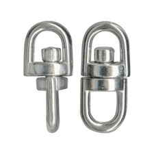 25 SWIVEL Connectors for Lanyards ~ Key Chains + ~ 16x7mm Double eye Loop Link