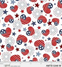 P&B Textiles America the Beautiful Patriotic Americana Fourth of July 4th By the
