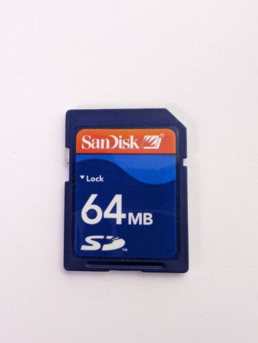 RARE! Vintage SanDisk 64 MB SD Card Memory Card for Old Cameras & Devices - Picture 1 of 6