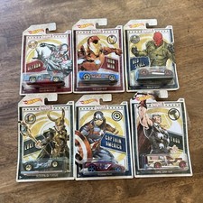 HOT WHEELS MARVEL AVENGERS 5 CAR SET - MUSCLE HOG GOAT GOVNER FUEGO - SEALED