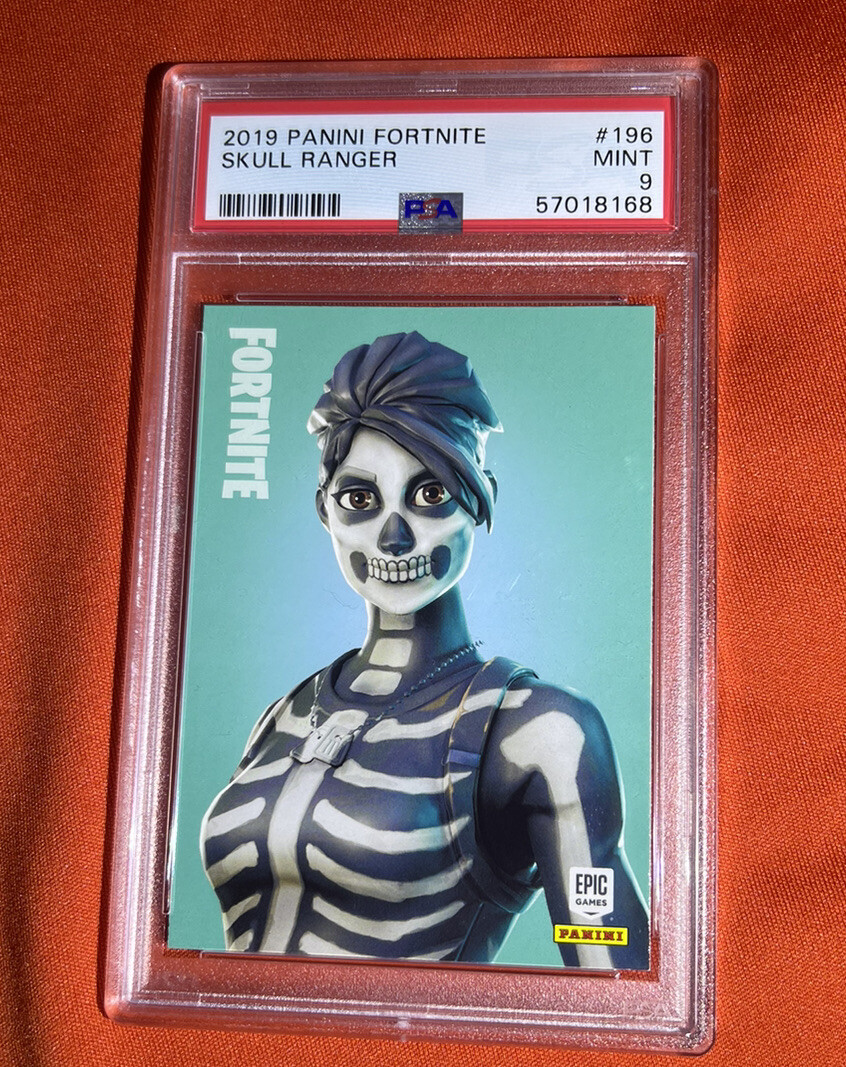 2019 PANINI FORTNITE SERIES 1 #196 SKULL RANGER / BASE / RARE OUTFIT PSA 9